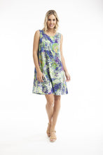 Load image into Gallery viewer, Orientique Printed Dress Shift Flaired