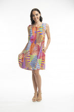 Load image into Gallery viewer, Orientique Printed Dress Shift Flaired
