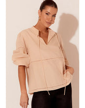 Load image into Gallery viewer, Adorne Noelle  Ladder Lace Linen Top