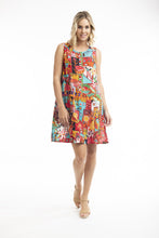 Load image into Gallery viewer, Orientique Printed Dress Shift Flaired
