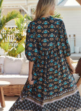 Load image into Gallery viewer, Jaase Juniper Print Boheme Midi Dress