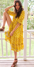 Load image into Gallery viewer, JAASE Sunshine Daisy Eve Midi Dress
