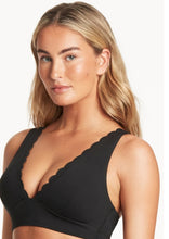Load image into Gallery viewer, Sea Level Scalloped Longline Tri Bra