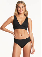 Load image into Gallery viewer, Sea Level Scalloped Longline Tri Bra