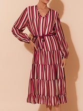 Load image into Gallery viewer, Adorne Eden Stripe Midi Dress
