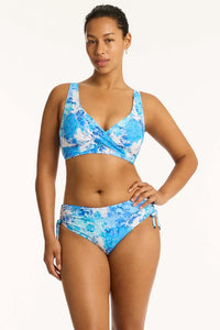 Sea Level Daisyfield Cross Front Multifit Bra Top
