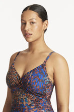 Load image into Gallery viewer, Sea Level Hunter Print Twist Front DD/E cup One Piece
