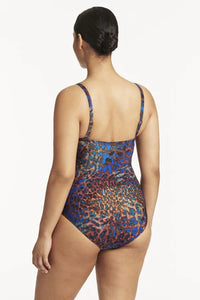 Sea Level Hunter Print Twist Front DD/E cup One Piece