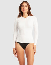 Load image into Gallery viewer, Sea Level White Long Sleeve Ladies Rashie
