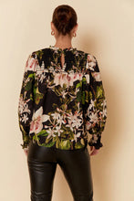 Load image into Gallery viewer, Adorne Valentina Shirred Long Sleeve Linen Top
